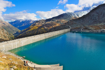 Serr&ugrave; lake, near the Nivolet pass, Piedmont, Italy