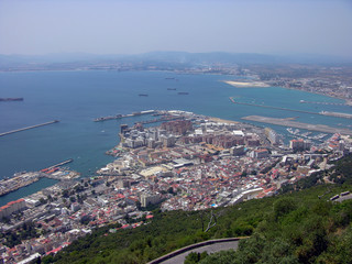 aerial view of the city of Gibraltar