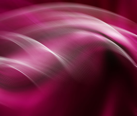 Abstract pink red background, abstract lines twisting into beautiful bends