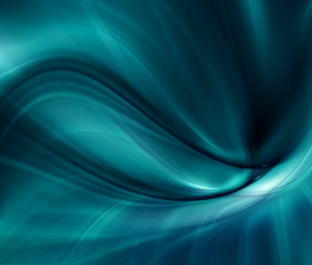 Abstract blue background, abstract lines twisting into beautiful bends