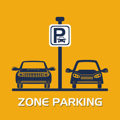 cars with parking signal
