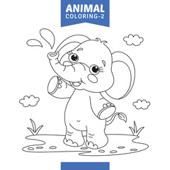Vector Illustration Of Animal Coloring Page