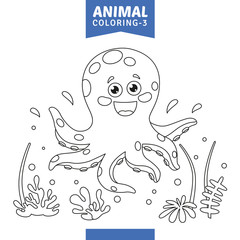 Vector Illustration Of Animal Coloring Page