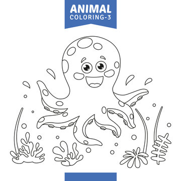 Vector Illustration Of Animal Coloring Page