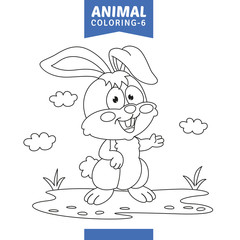 Vector Illustration Of Animal Coloring Page