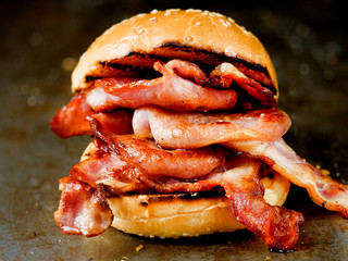 english bacon butty sandwich