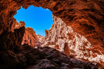 Cave in the atacama desert