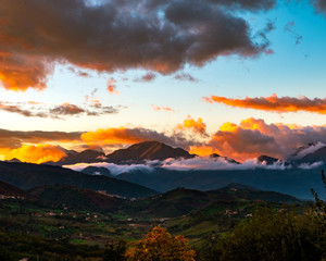Fototapeta na wymiar South Italy Sunset 