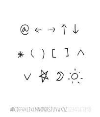 벡터 문자 / 손으로 쓴 글씨체