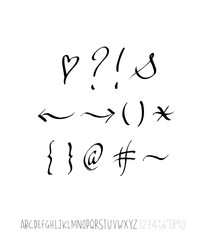 벡터 문자 / 손으로 쓴 글씨체