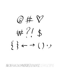 벡터 문자 / 손으로 쓴 글씨체