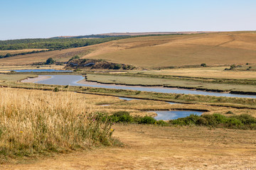 The Cuckmere River and surrounding countryside, on a summer's morning