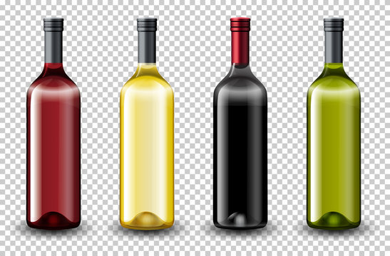 Set of different wine bottle
