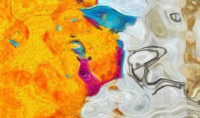 Creative unusual grunge texture. Painting pattern. Abstract textured background. Brush strokes of oil on canvas. Handmade backdrop. 