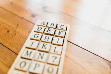 Set of alphabet letters for schools and learning