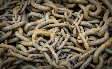 old chain rust steel chain texture background