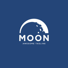 Half moon logo design template inspiration