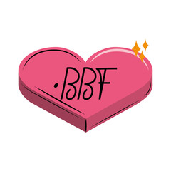 Romantic giftbox heart shaped