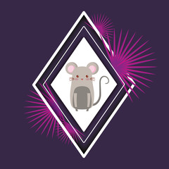 Cute animals and tropical leaves design