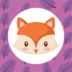 Cute animals and tropical leaves design