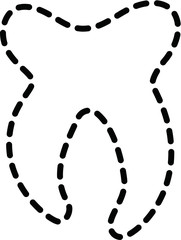 Dot Line drawing of tooth
