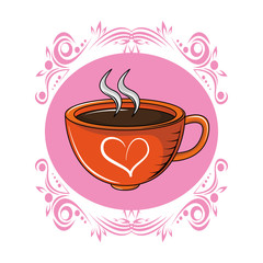 Coffee cup with aroma