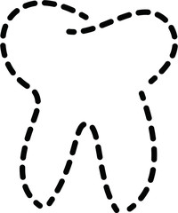 Dot Line drawing of tooth