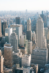 Fototapeta na wymiar View of buildings in Midtown Manhattan, New York City