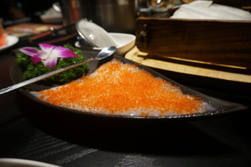Crab seed shrimp puree