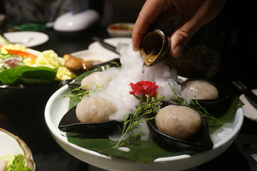 Fresh shrimp meatballs