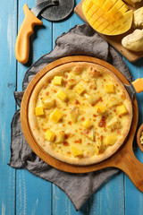Durian mango pizza