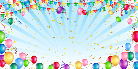 風船　初売り　日の出　背景  © J BOY