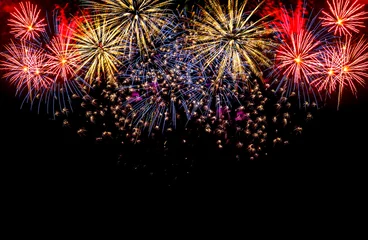 Rolgordijnen Colorful fireworks festival happy new year  © Morakot