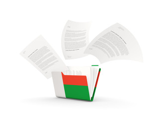 Folder with flag of madagascar