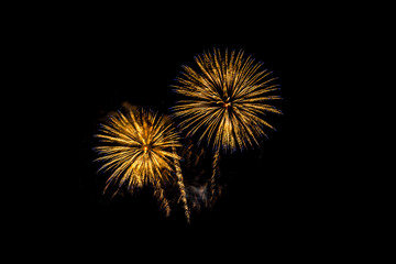 Fototapeta premium Colorful fireworks festival happy new year 