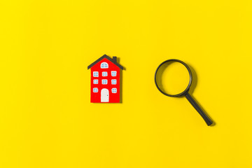 home model on yellow background