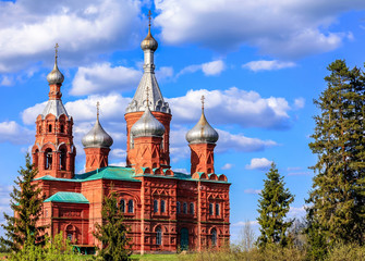Fototapeta na wymiar The temple at the Source of Volga