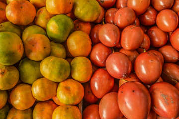 tangerines and tomato fruit