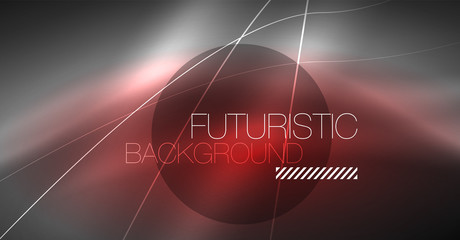 Digital technology abstract background - neon geometric design. Abstract glowing lines. Colorful techno background. Futuristic shape.