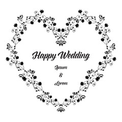 Save the date wedding invitation card template with flower floral background