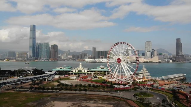 right aerial sweep of Kowloon