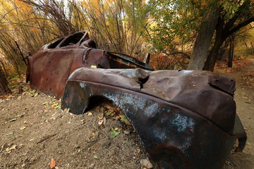 Antique car wreck