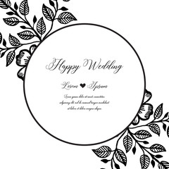 Set of card with flower wedding ornament concept vector