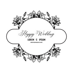 decorative greeting card or invitation wedding with floral vector