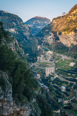 View of mountains in Amalfi, Campania, Italy