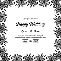 Save The Date Floral Hand Draw Vector Invitation