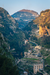 Obraz premium View of mountains in Amalfi, Campania, Italy