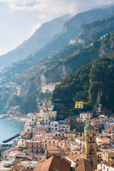View of Amalfi, in Campania, Italy