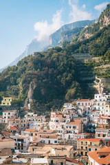 Fototapeta na wymiar View of Amalfi, in Campania, Italy