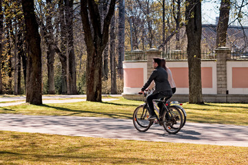 Riding A Bike In The Park